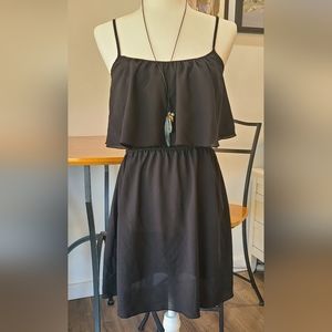Worn Once - ALI & KRIS -Simple Black Spaghetti Strap Dress, L... but fits like M